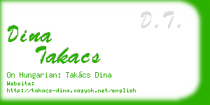 dina takacs business card