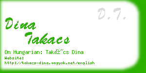 dina takacs business card
